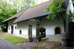 Blick auf das Presshaus in der Kellergasse Obermallebarn