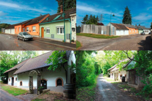 Fotocollage Landhaus und Kellerhäuser in Obermallebarn