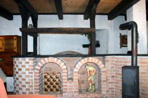 Blick in den Innenbereich des Presshauses in Obermallebarn